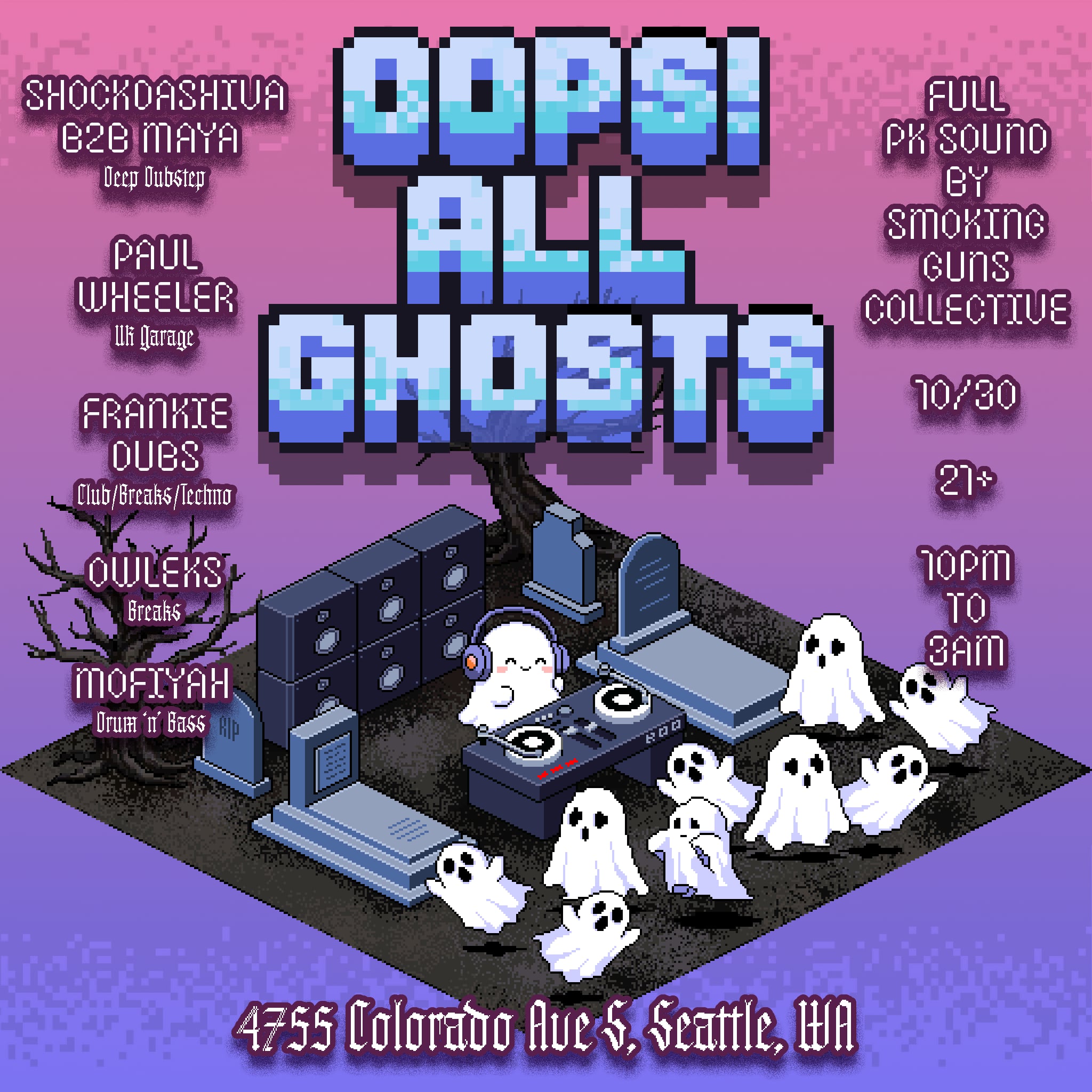 Oops! ALL GHOST flyer