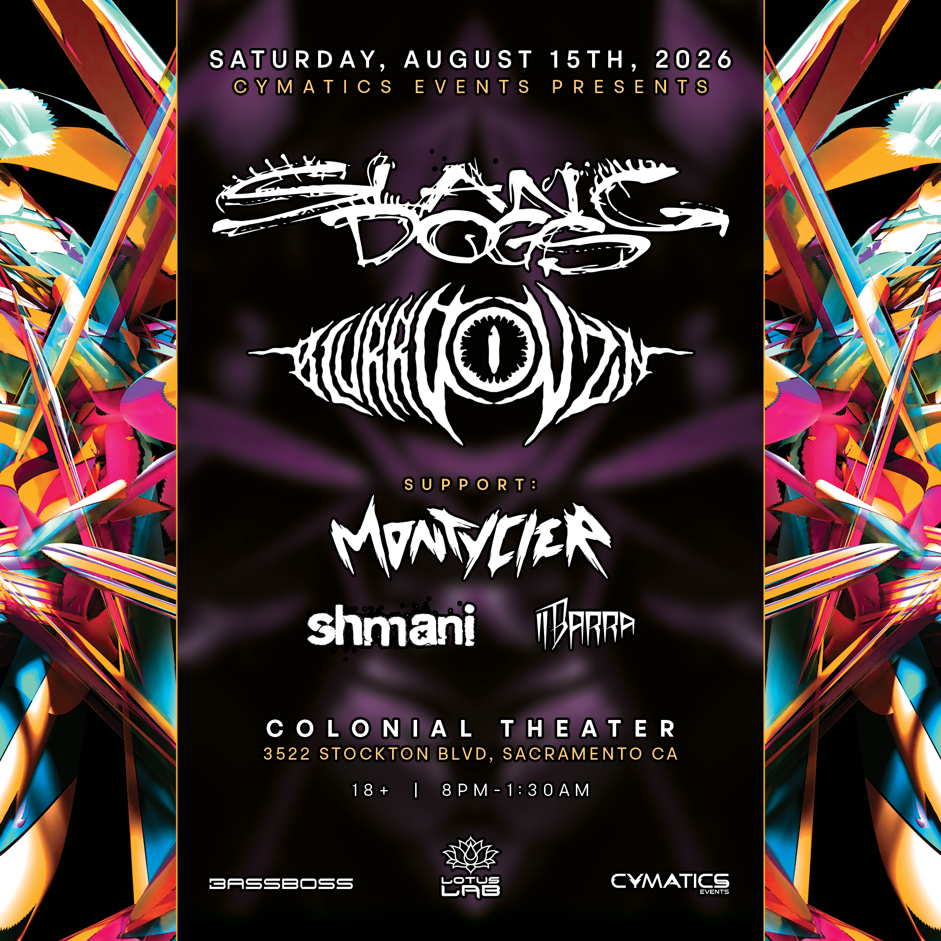 Slang Dogs X Blurrd VZN W/Montycler, Shmani & IIBARRA flyer
